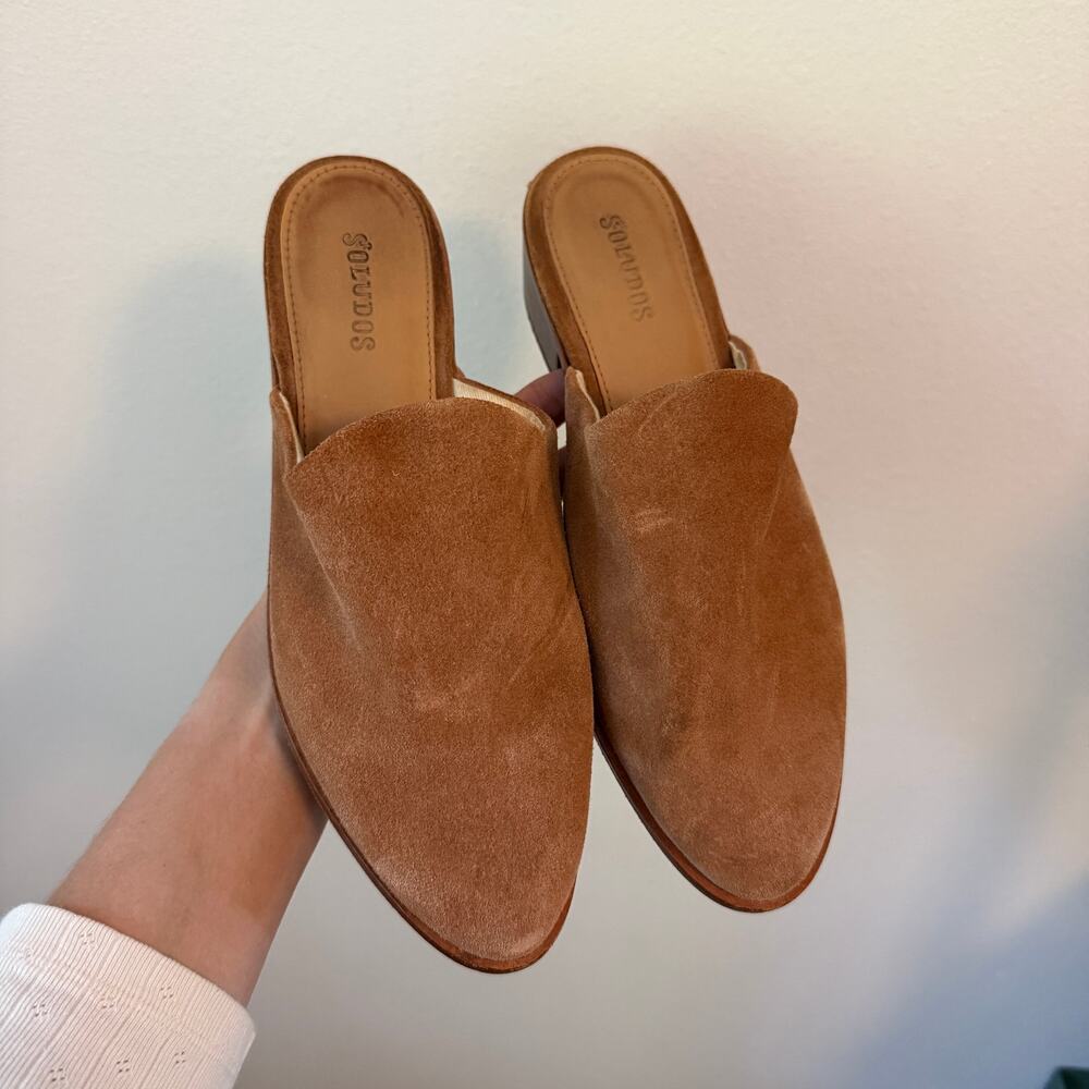 Soludos Leather Suede Venetian Mule Sz 8 C015 - Picture 2 of 5